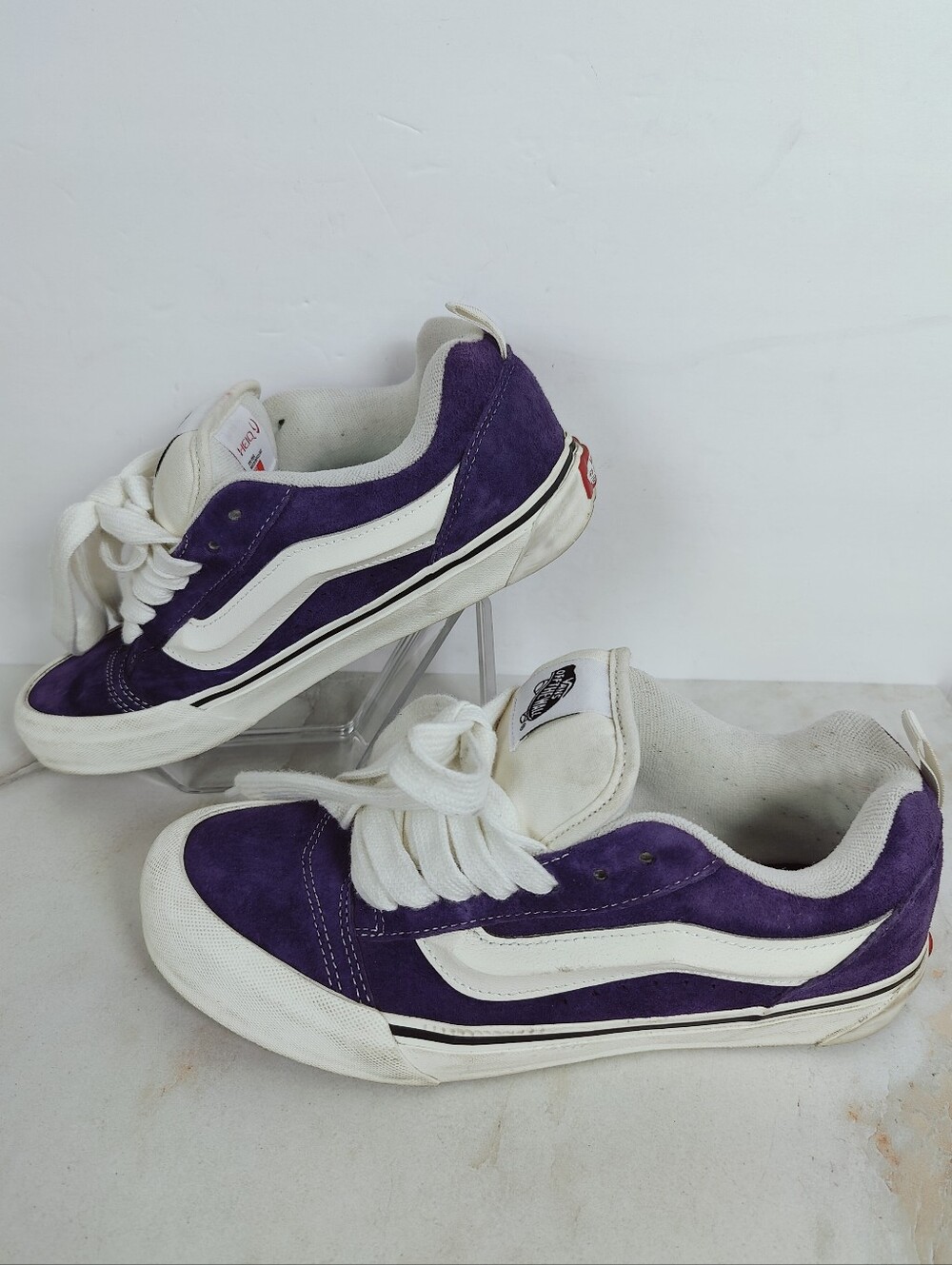 Vans Knu Skool Dark Purple Suede Skate Shoes, 7(M) 8.5(W)